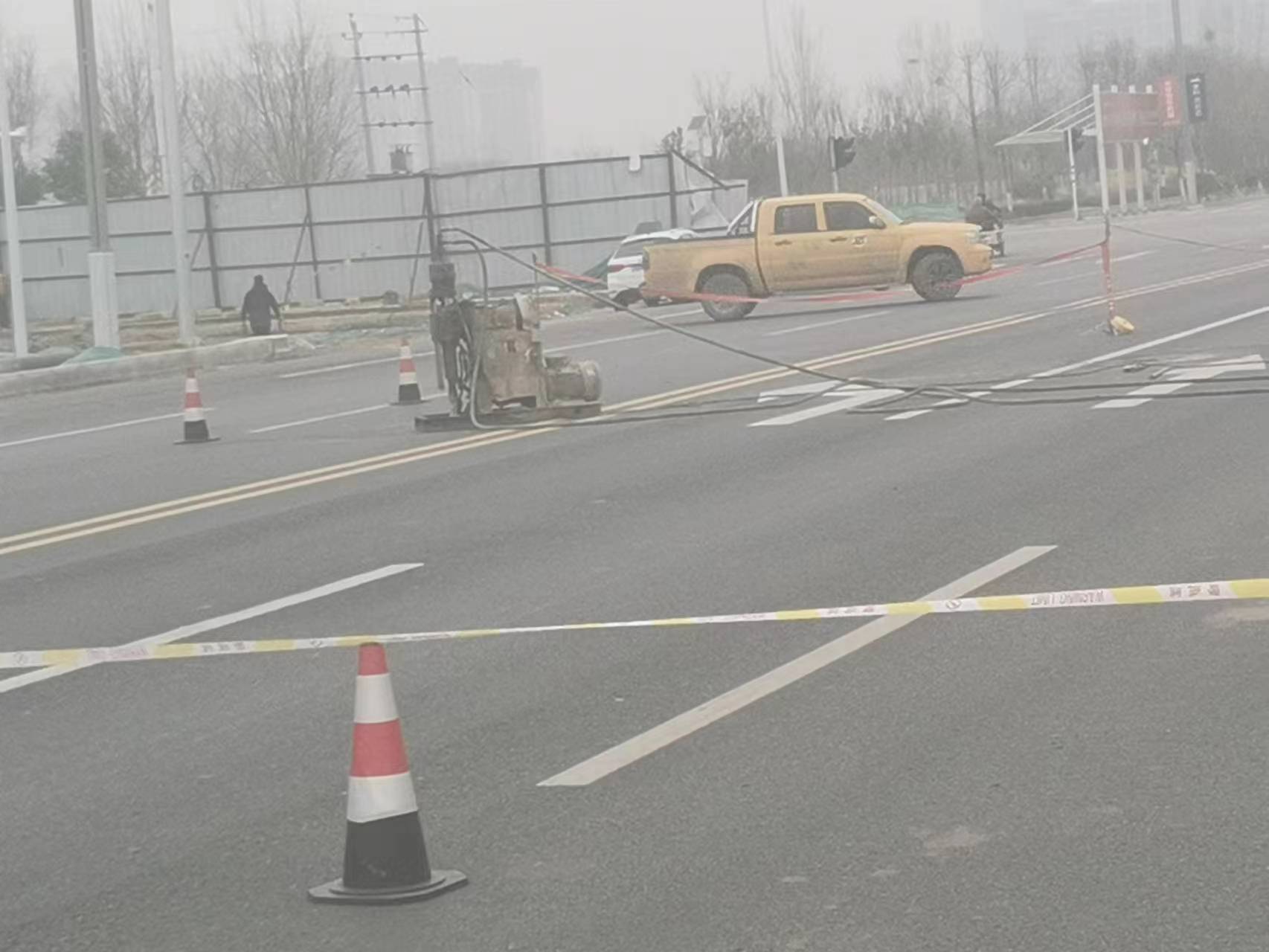 翁田镇公路路基沉陷注浆